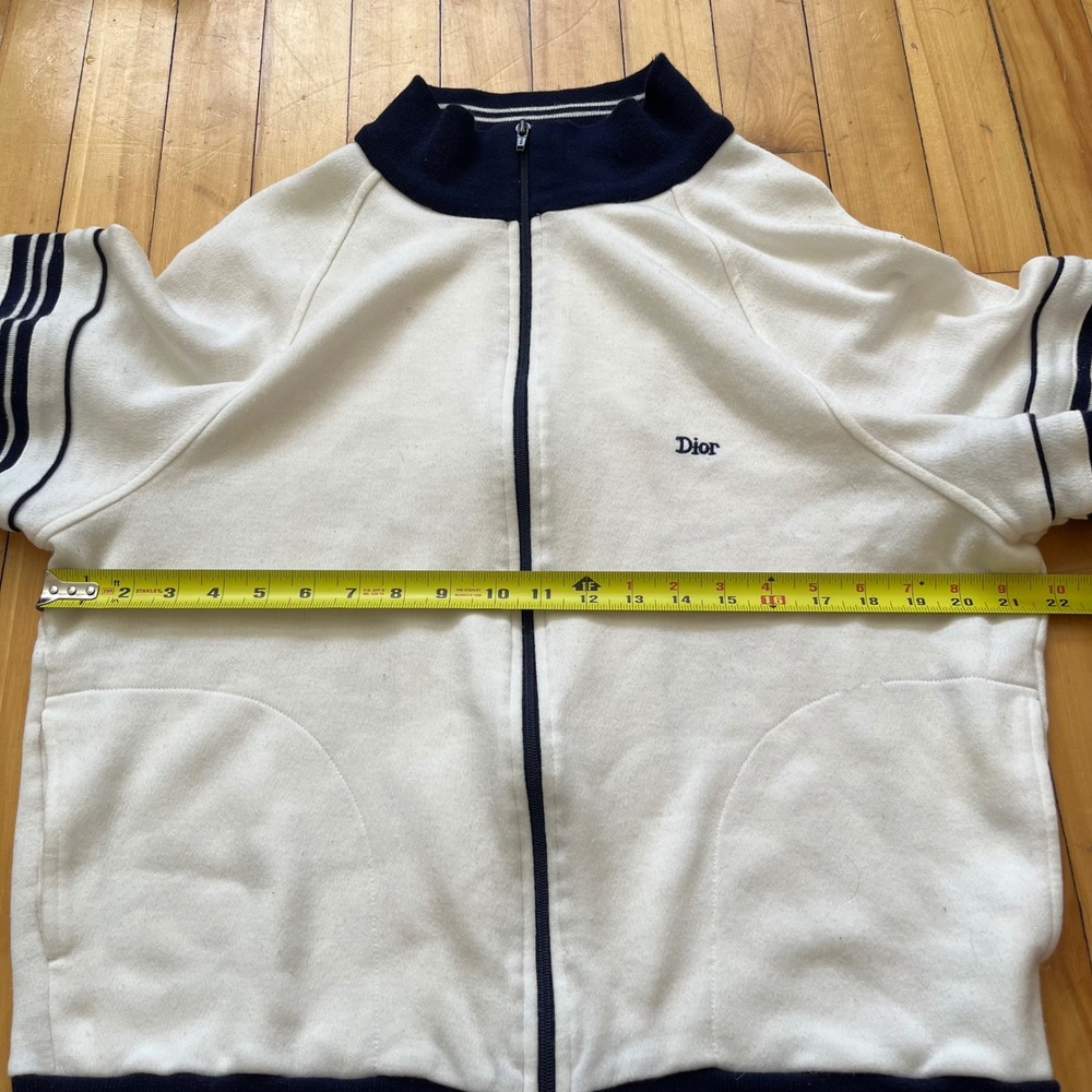 Dior White and Navy Zip-Up Performance Jacket - Picture 6 of 12